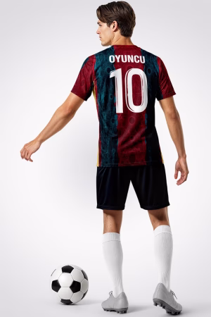 Bordo Mavi Halı Saha Forma