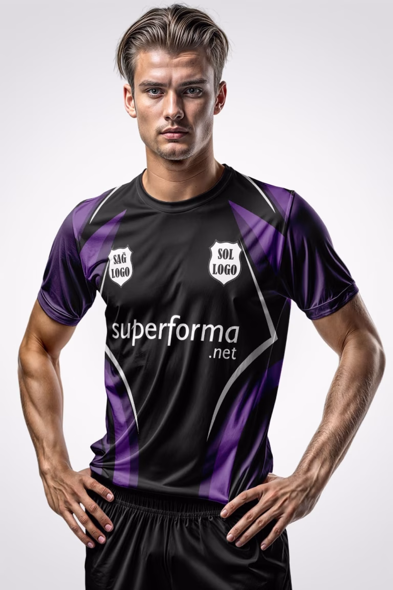 Siyah Mor Halı Saha Forma