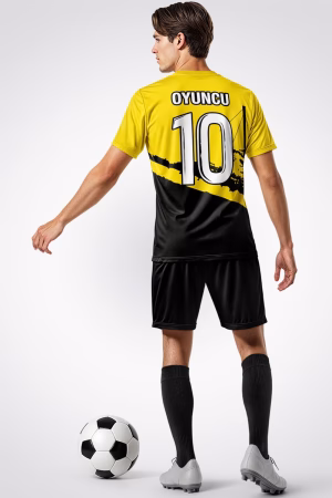 Sarı Siyah Pro Halı Saha Forma