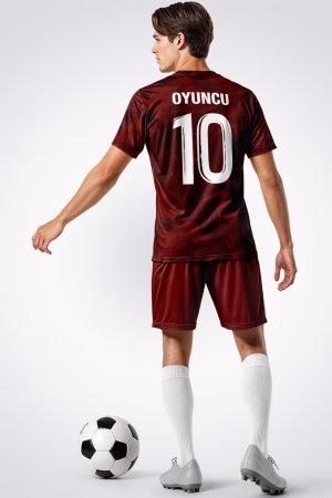 Bordo Siyah Halı Saha Forma