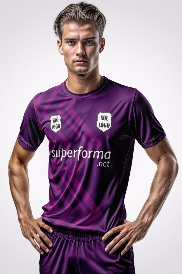 Bordo Zikzak Halı Saha Forma