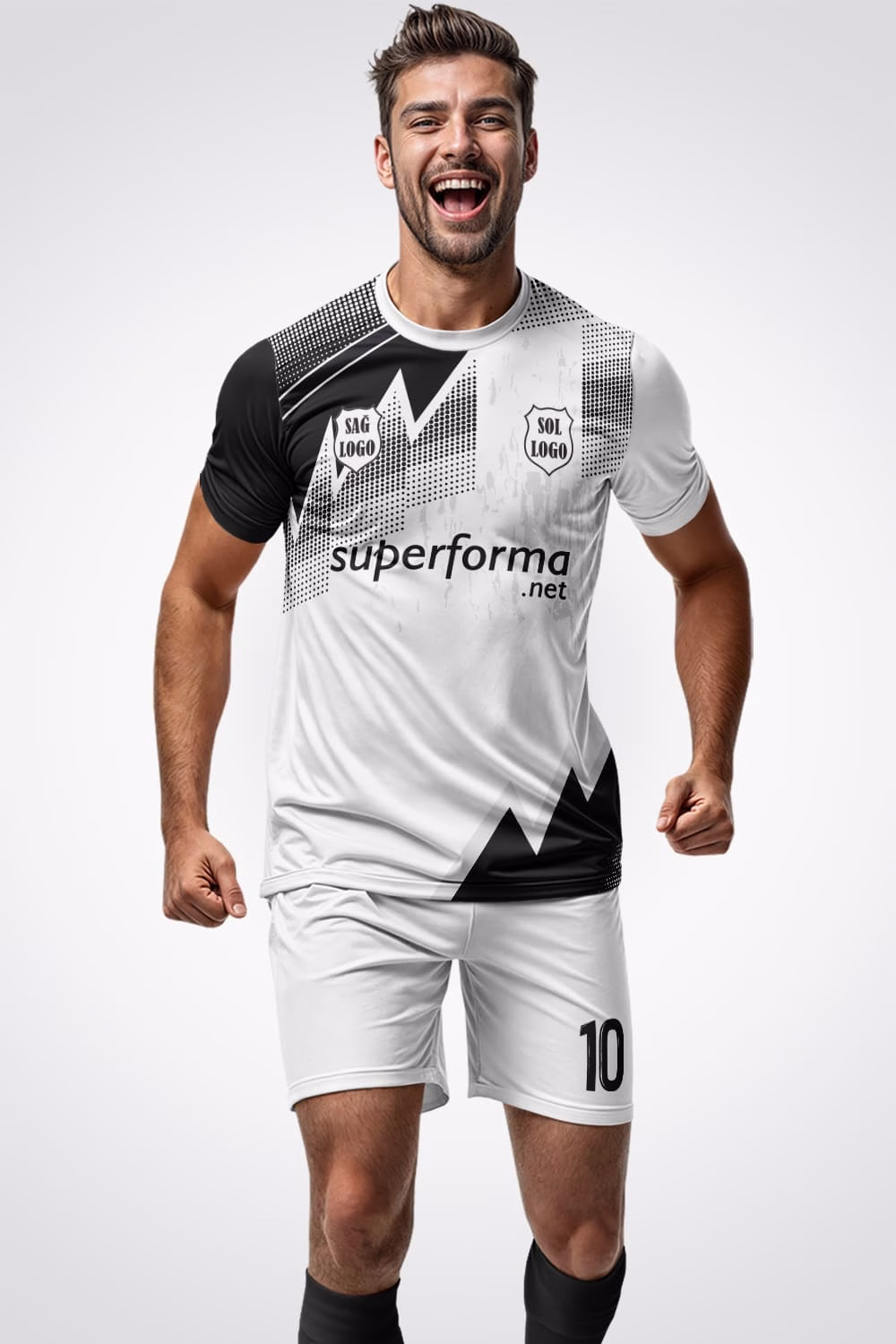 Siyah Beyaz Pro 2026 Halı Saha Forma Siyah Beyaz Pro 2026 Halı Saha Forma