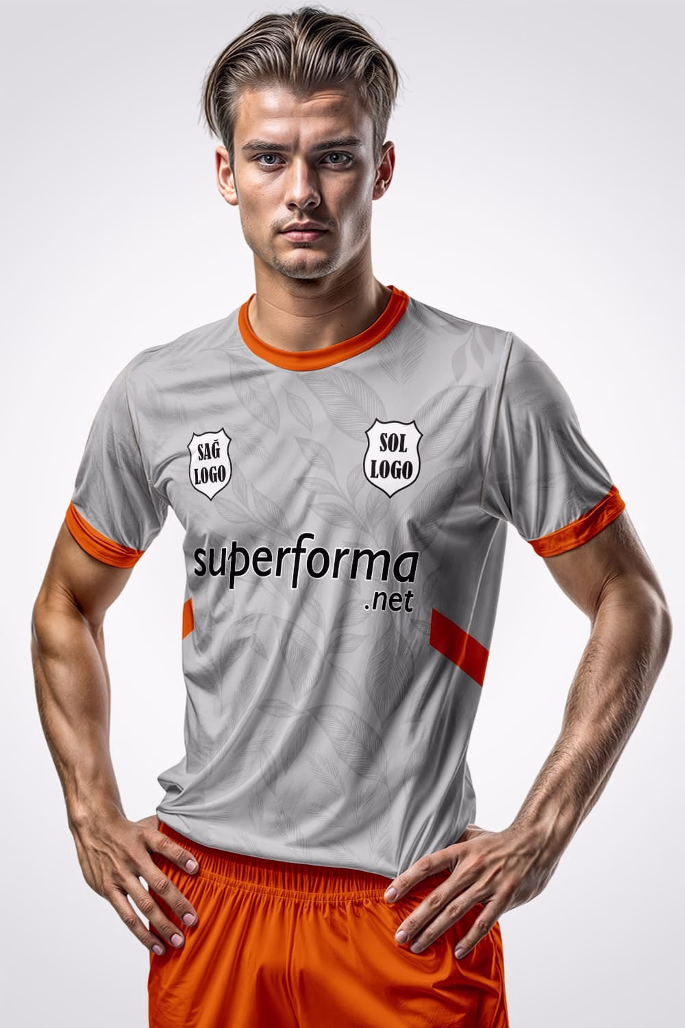 Gri Turuncu Pro Halı Saha Forma Gri Turuncu Pro Halı Saha Forma