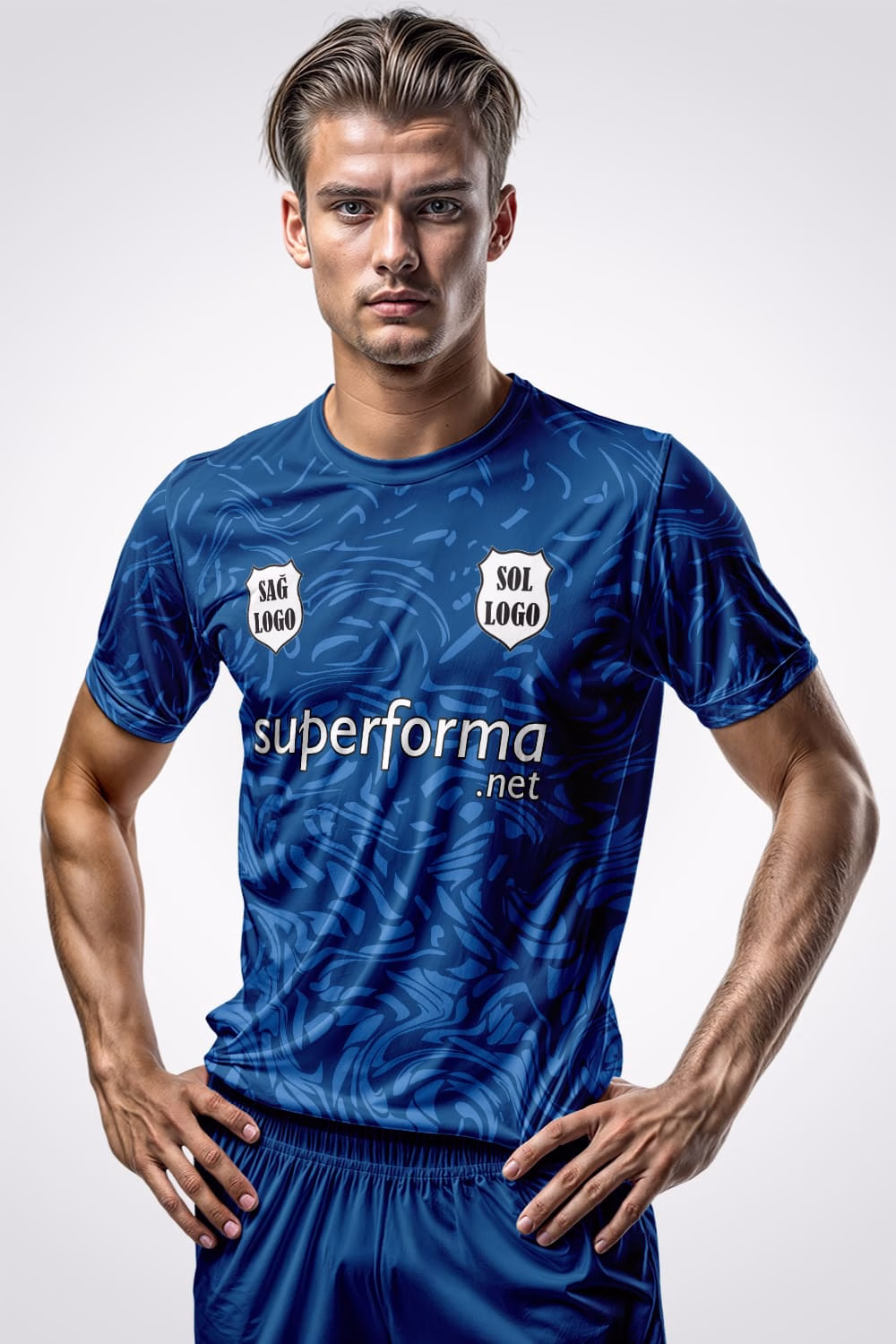 Mavi Kamuflaj Halı Saha Forma Mavi Kamuflaj Halı Saha Forma