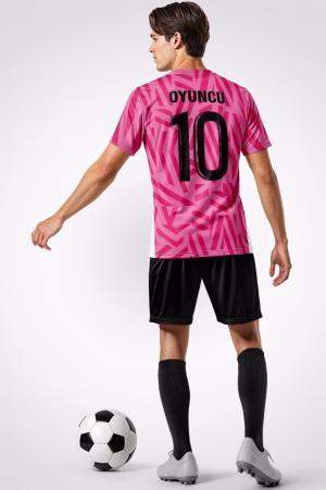 Pembe Siyah Halı Saha Forma