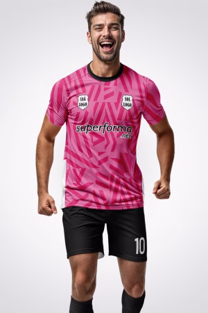 Pembe Siyah Halı Saha Forma