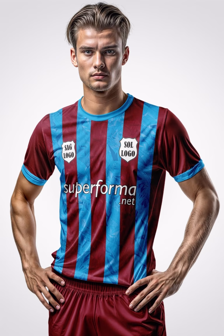 Bordo Mavi 2026 Halı Saha Forma