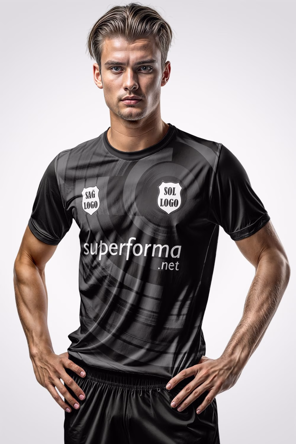 Pro Gri Siyah Halı Saha Forma Pro Gri Siyah Halı Saha Forma