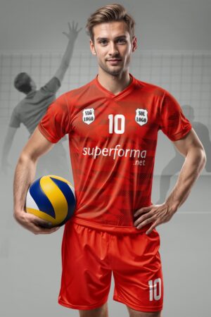 Kırmızı Vertex Erkek Voleybol Forması