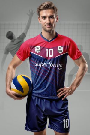 Kırmızı Sax Erkek Voleybol Forması