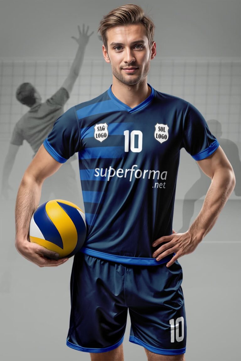Dark Blue Erkek Voleybol Forması