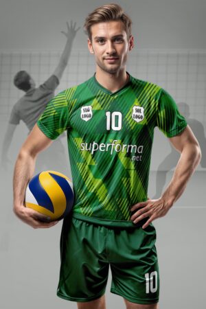 Sarı Yeşil Pro Erkek Voleybol Forması