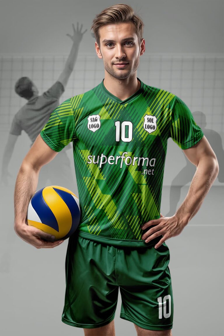 Sarı Yeşil Pro Erkek Voleybol Forması