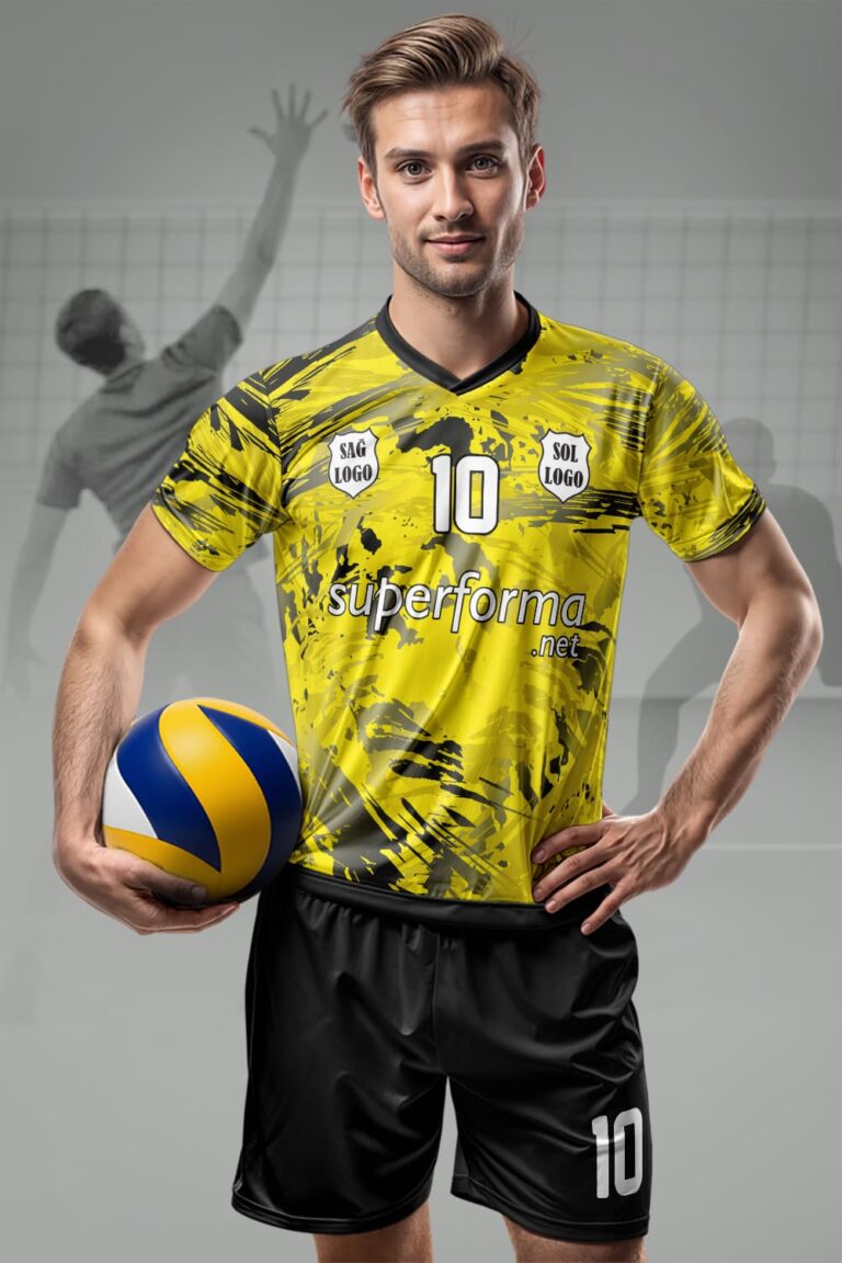 Sarı Siyah Prime Erkek Voleybol Forması