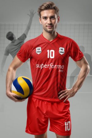 Kırmızı 2026 Erkek Voleybol Forması