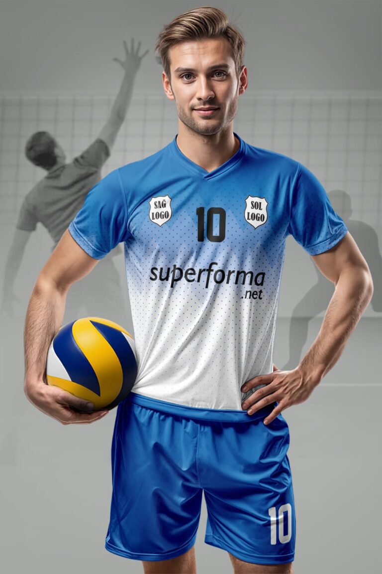 Mavi Beyaz 2026 Erkek Voleybol Forması