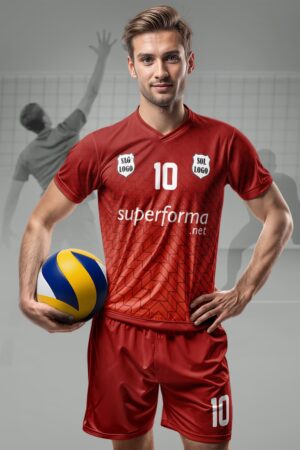 Kırmızı Klasik Erkek Voleybol Forması