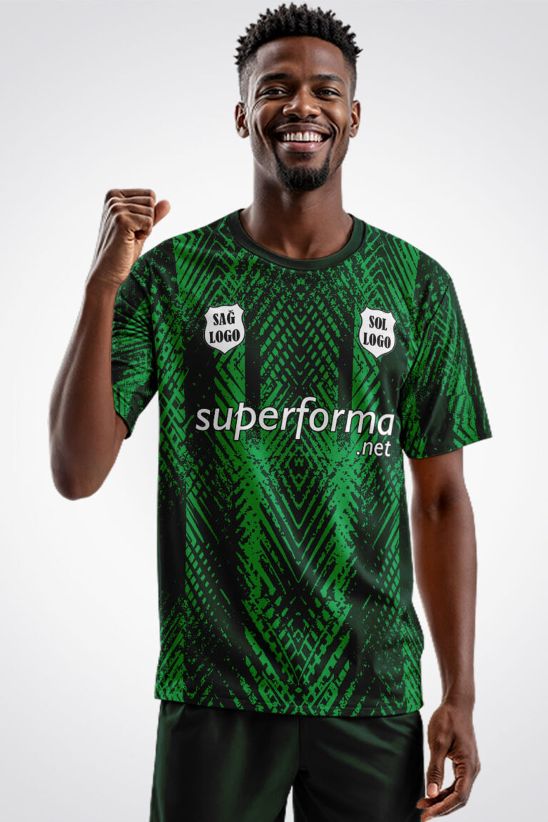 Yeşil Siyah Süper Halı Saha Forma