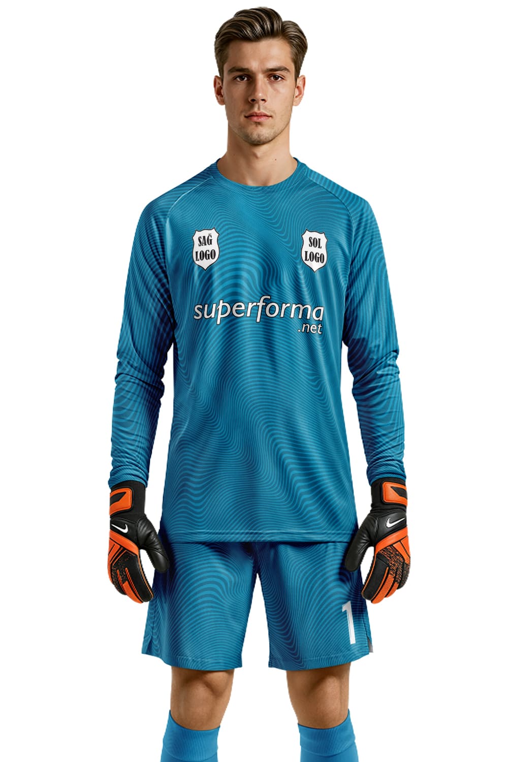 Siyah Turkuaz Pattern Kaleci Forması Siyah Turkuaz Pattern Kaleci Forması