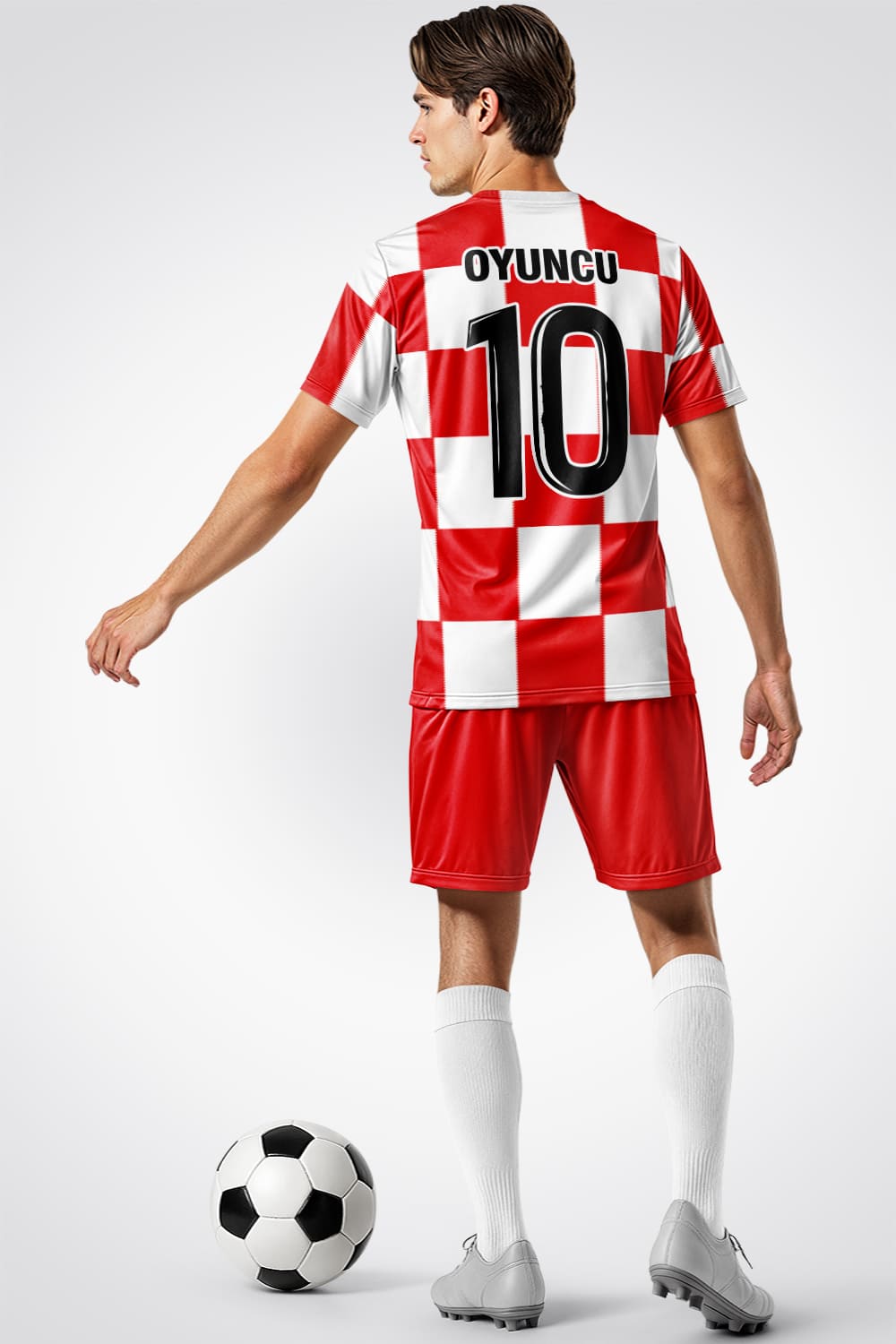 Kırmızı Beyaz Kareli Halı Saha Forma Kırmızı Beyaz Kareli Halı Saha Forma