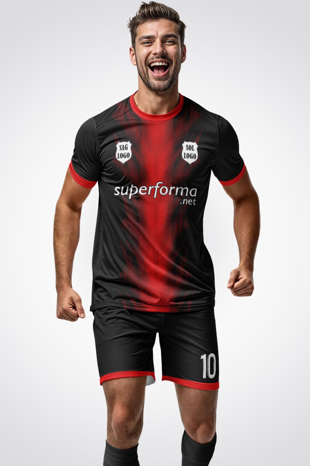 Kırmızı Siyah Prime Halı Saha Forma Kırmızı Siyah Prime Halı Saha Forma