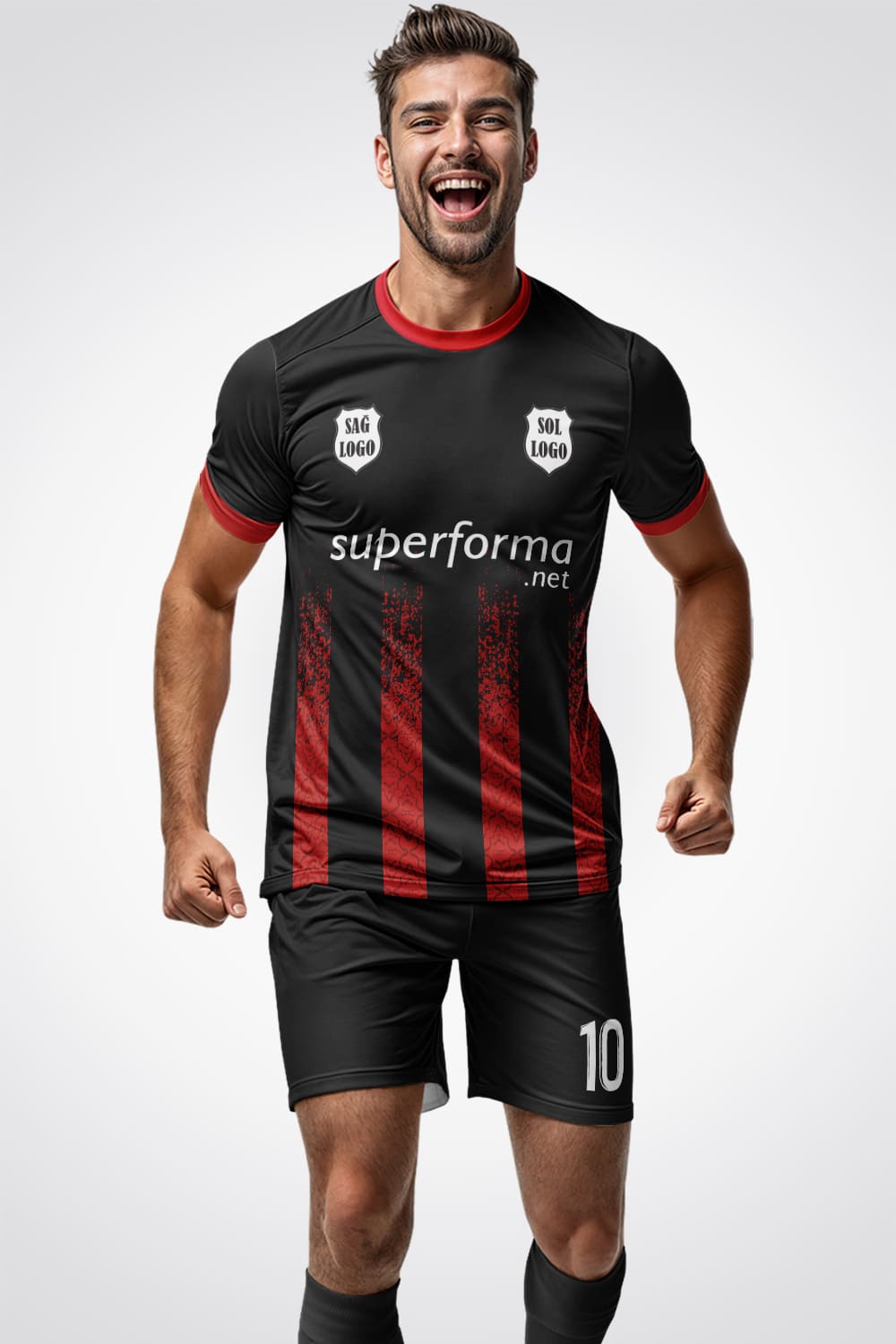 Siyah Kırmızı 2026 Halı Saha Forma Siyah Kırmızı 2026 Halı Saha Forma