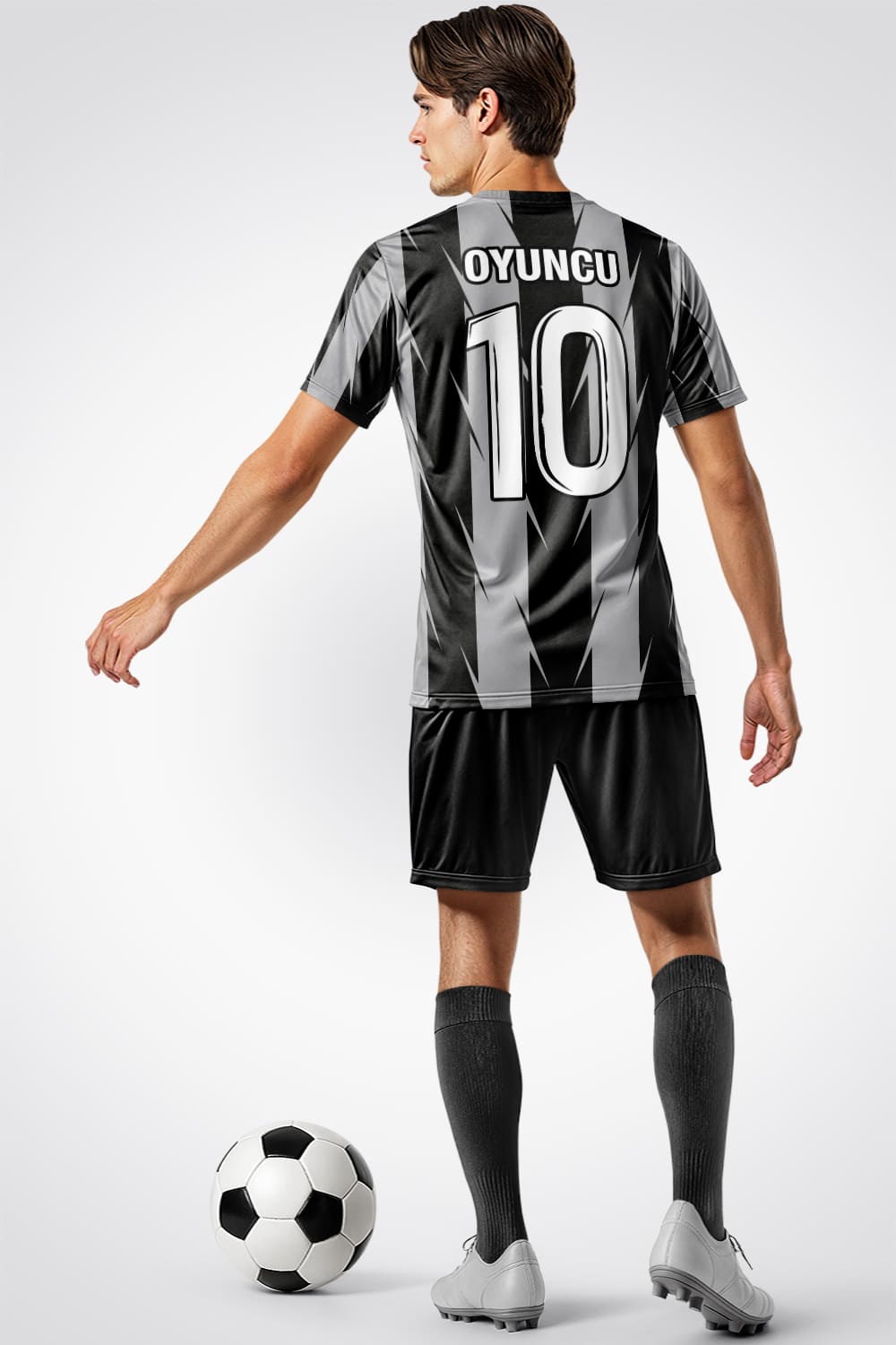 Gri Siyah Pro Halı Saha Forma Gri Siyah Pro Halı Saha Forma