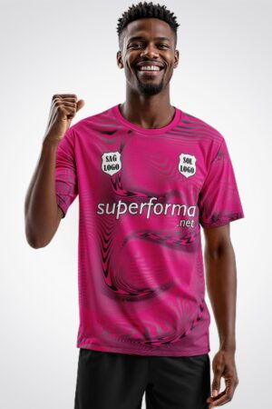 Pembe Siyah Asimetrik Halı Saha Forma