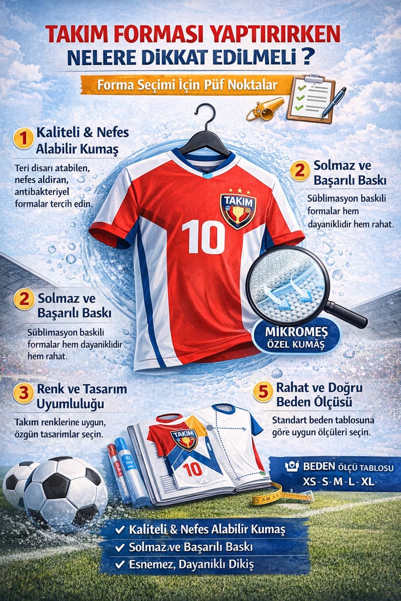 Takım Forması Yaptırırken Nelere Dikkat Edilmeli