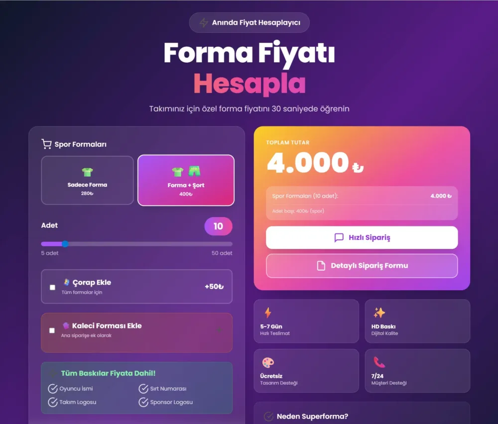 Forma Sipariş